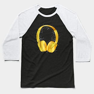 Starry Star and gold earphone Baseball T-Shirt